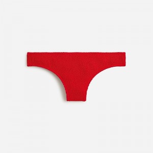 Women's J.Crew Textured hipster full-coverage Bikini Bottom Venetian Red USA YKXHIPD46