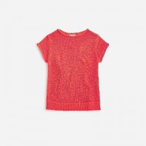 Women's J.Crew Textured sweater T-shirts Poppy USA VCRSHIE46