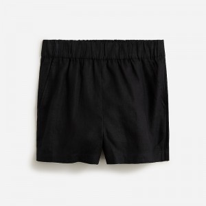 Women's J.Crew Tropez Shorts Black USA NFIPEKA48