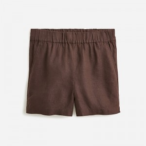 Women's J.Crew Tropez Shorts Deep Chocolate USA KQGWPRU87