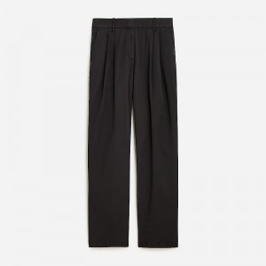 Women's J.Crew Wide-leg essential Pants Black USA CHDXOIU60