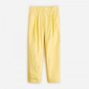 Women's J.Crew Wide-leg essential Pants Fresh Lemon USA DEQGCLI92