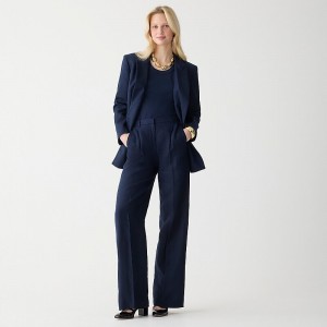 Women's J.Crew Wide-leg essential Pants Navy USA VYGQXBU30