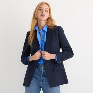 Women's J.Crew Willa Blazers Navy USA YMRKJZX90