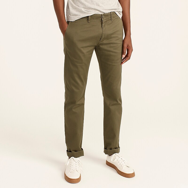 Men's J.Crew 484 Slim-fit stretch chino Pants Catskill Green USA GCEHPDJ53