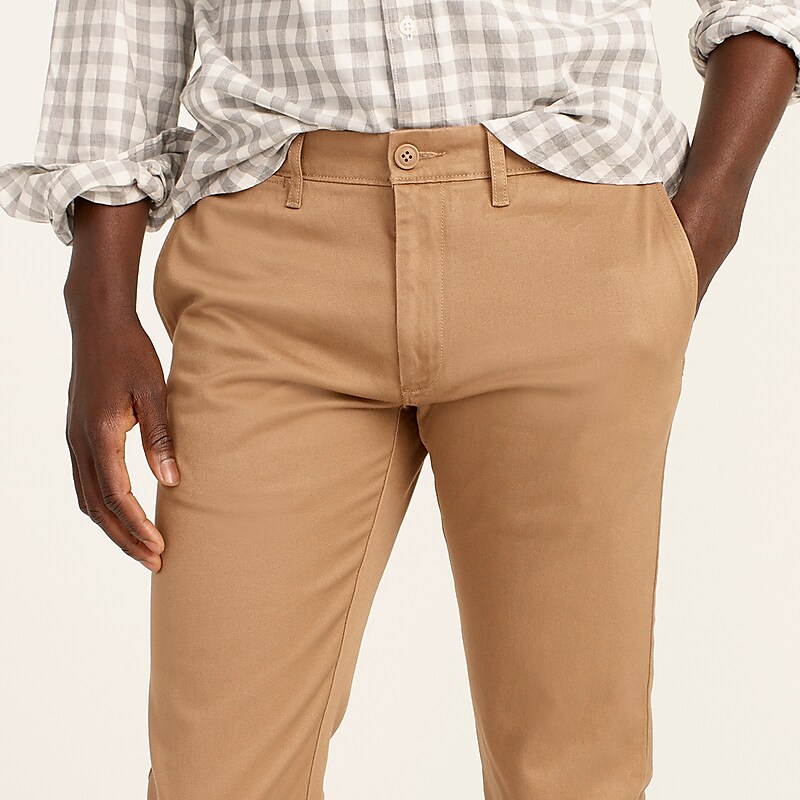 Men's J.Crew 484 Slim-fit stretch chino Pants River Brown USA UGNXVET84