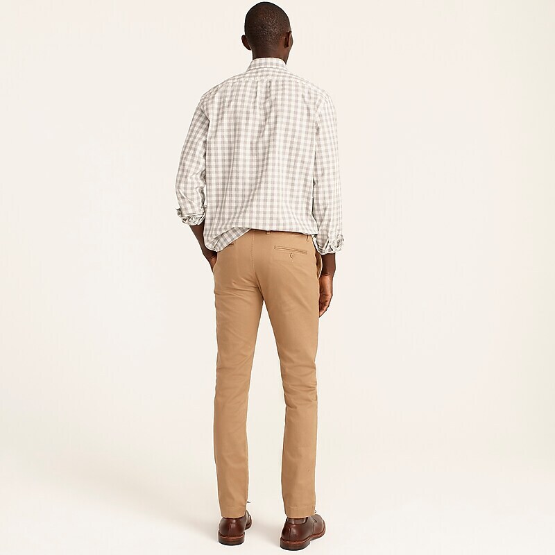 Men's J.Crew 484 Slim-fit stretch chino Pants River Brown USA UGNXVET84