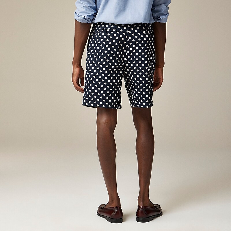 Men's J.Crew 9'' relaxed polka-dot Shorts Vintage Polka Dot Navy USA VYFGJIE50