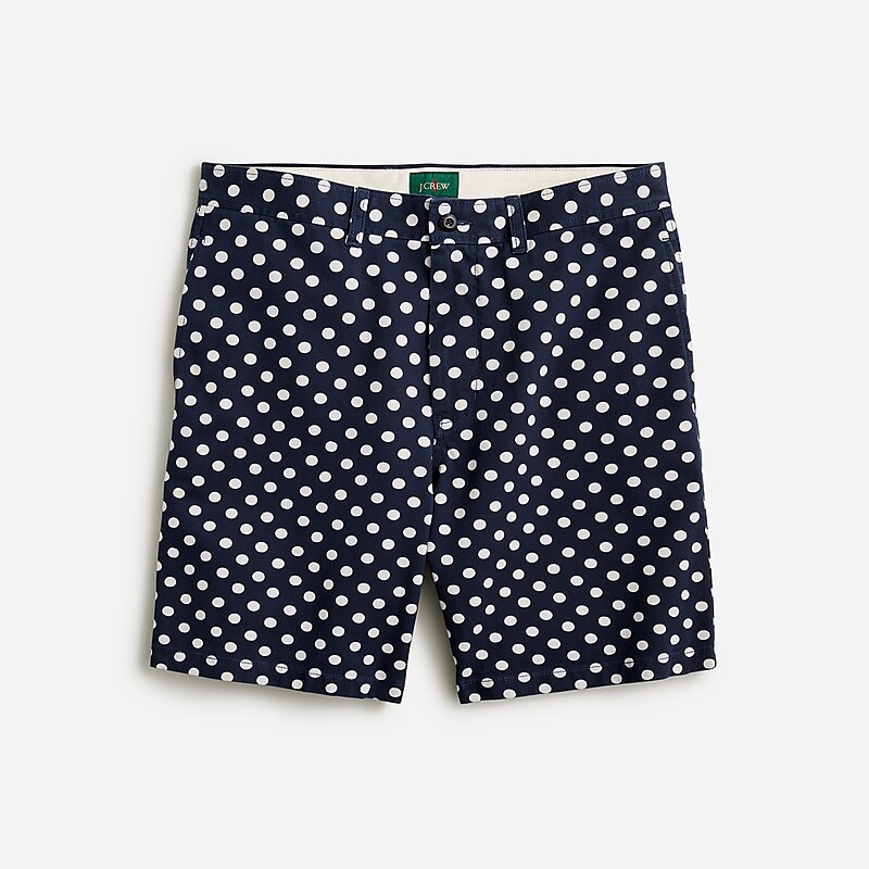 Men\'s J.Crew 9\'\' relaxed polka-dot Shorts Vintage Polka Dot Navy USA VYFGJIE50