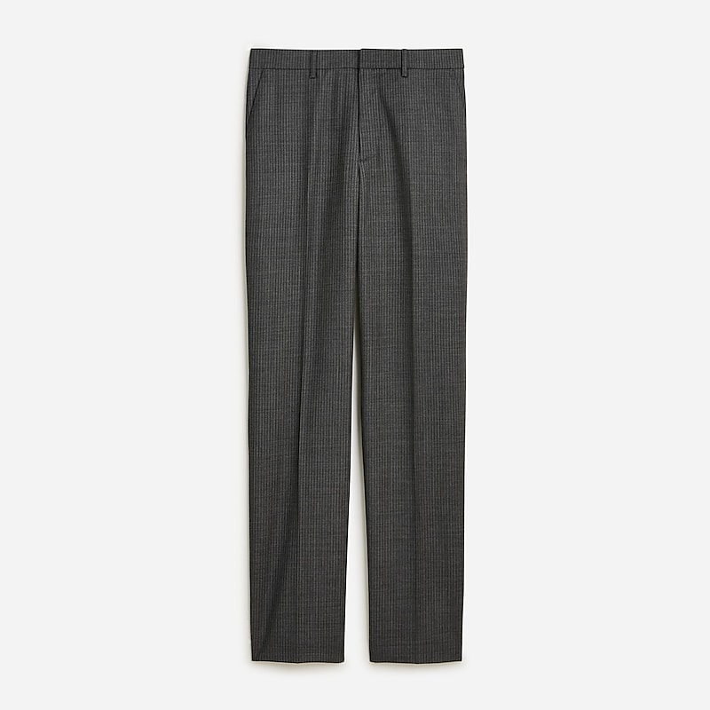 Men\'s J.Crew Bowery dress stretch wool blend Pants Charcoal Pinstripe USA TPUKWMH58