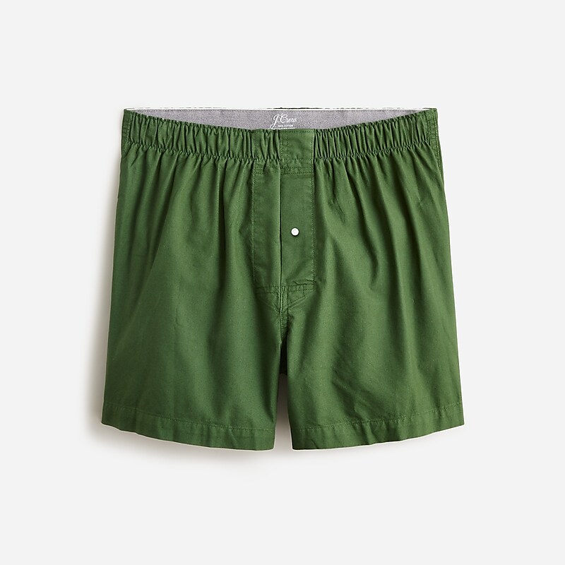 Men\'s J.Crew Boxer shorts Broken-in organic Boxer shorts Championship Green USA SHDQATO84