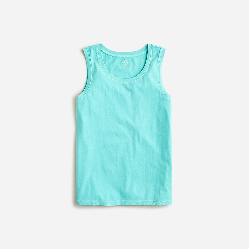 Men\'s J.Crew Broken-in Tank Tops Paradise Aqua USA SMAOWIB45