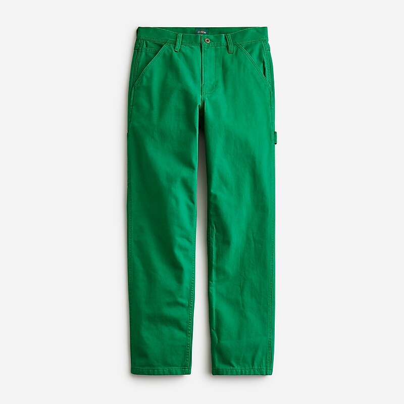 Men\'s J.Crew Carpenter Pants Billiard Green USA YFWNMTL16