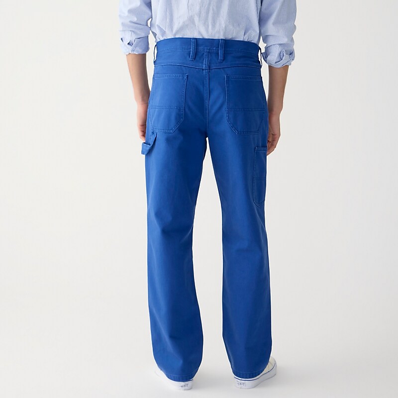 Men's J.Crew Carpenter Pants Gulf Blue USA GPAFSWJ83