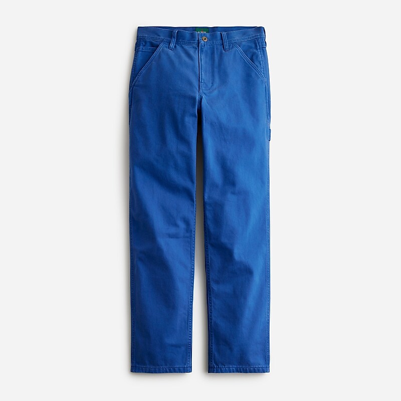 Men\'s J.Crew Carpenter Pants Gulf Blue USA GPAFSWJ83