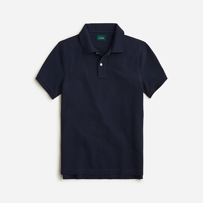 Men\'s J.Crew Classic piqué Polo Shirts Navy USA XWQRTZL41