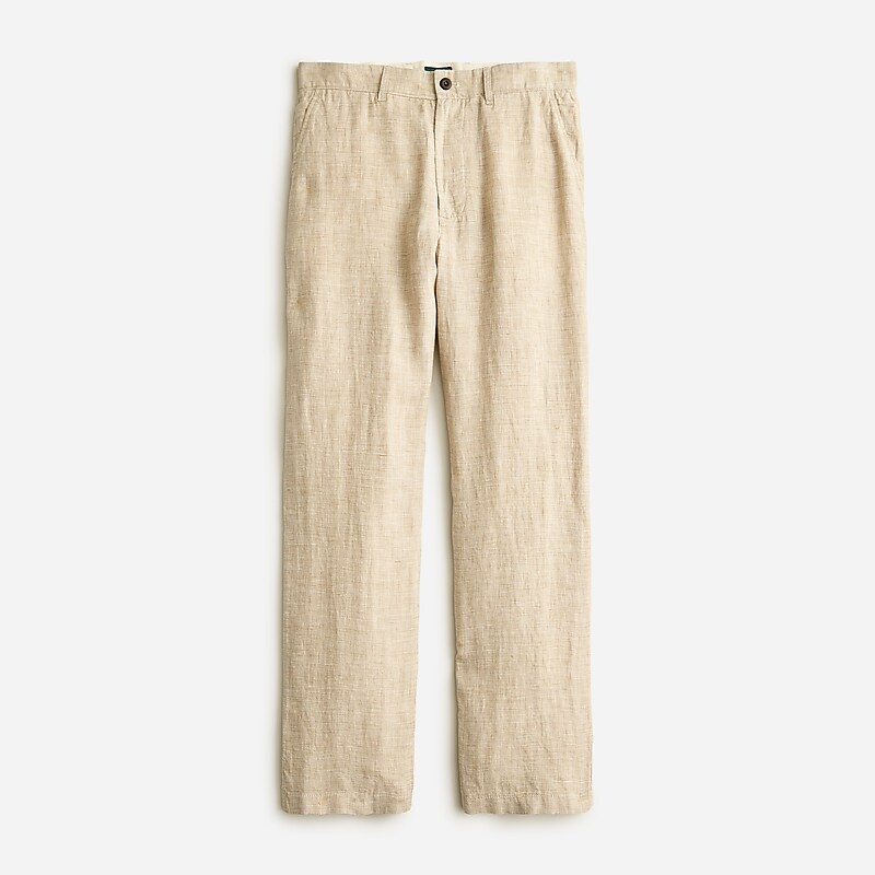 Men\'s J.Crew Classic-fit linen Pants Nolan Natural Tan USA MRQOJUT47