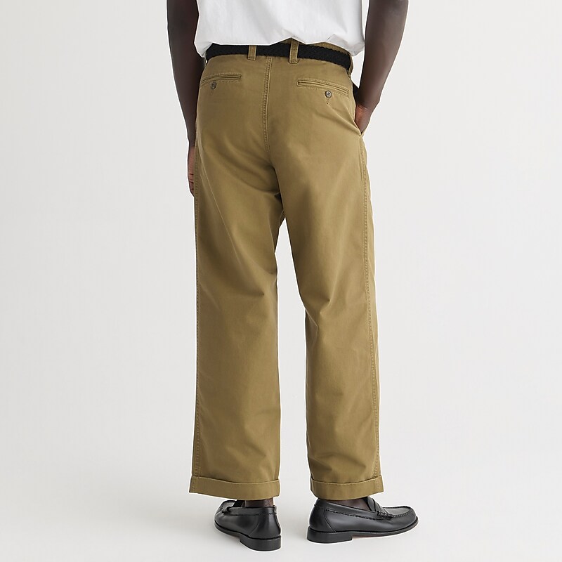 Men's J.Crew Giant-fit chino Pants Olive Fog USA ZLXEMDQ68