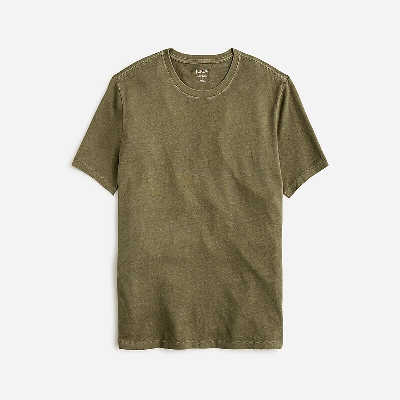 Men\'s J.Crew Hemp-organic cotton blend T-shirts Loden Green USA IKPUYML50