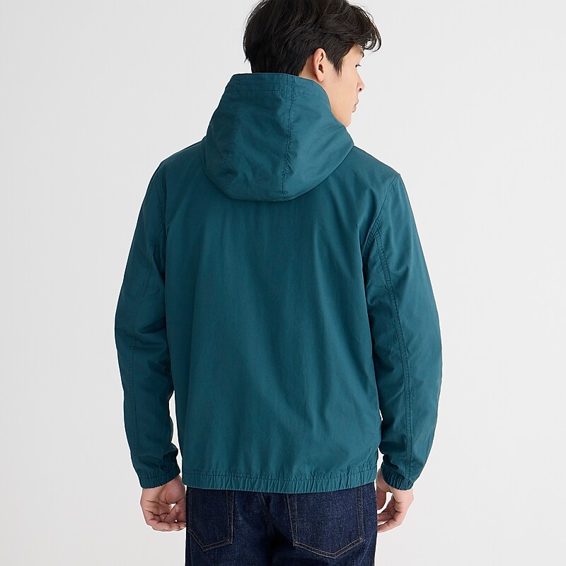 Men's J.Crew Hooded surf Jackets Deep Teal USA OUWQAVC83