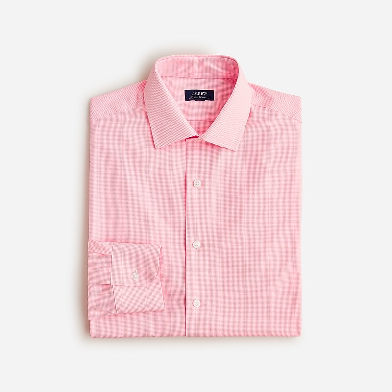 Men\'s J.Crew Ludlow Premium fine cotton Dress Shirts Rian White Pink USA DFKPJGM17