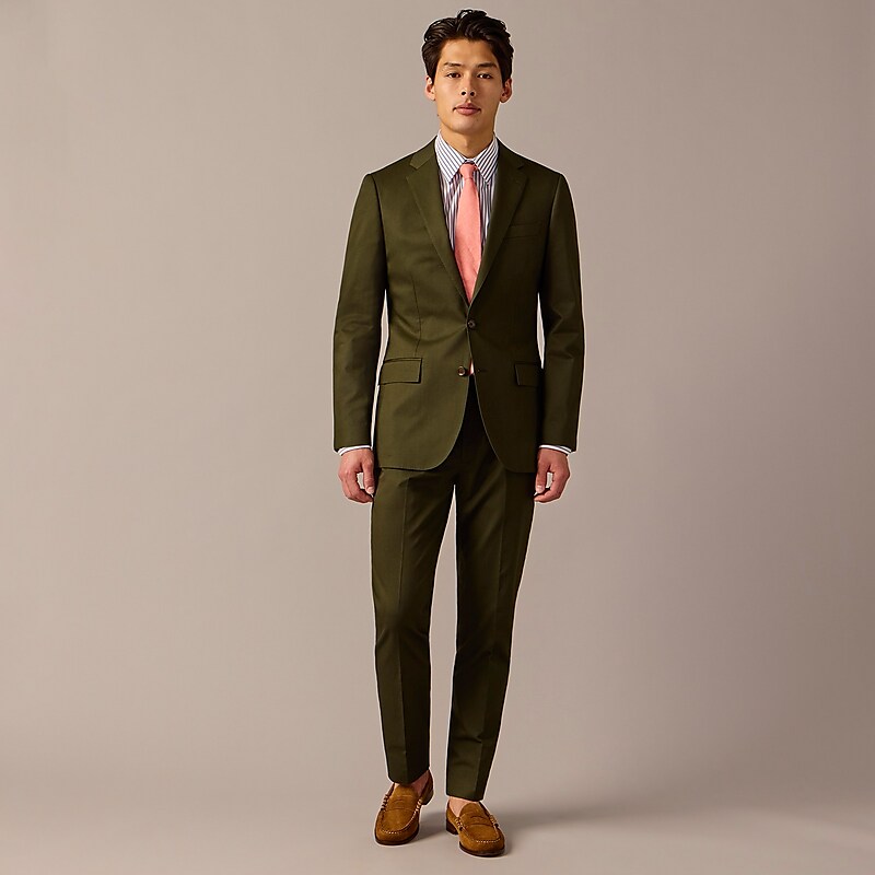 Men\'s J.Crew Ludlow Slim-fit Suit Jacket Dark Olive USA QJPWVOE92