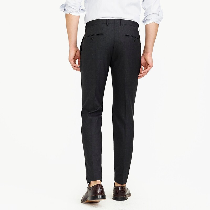 Men's J.Crew Ludlow Slim-fit Suit Pant Hthr Charcoal USA ULYSTWX04