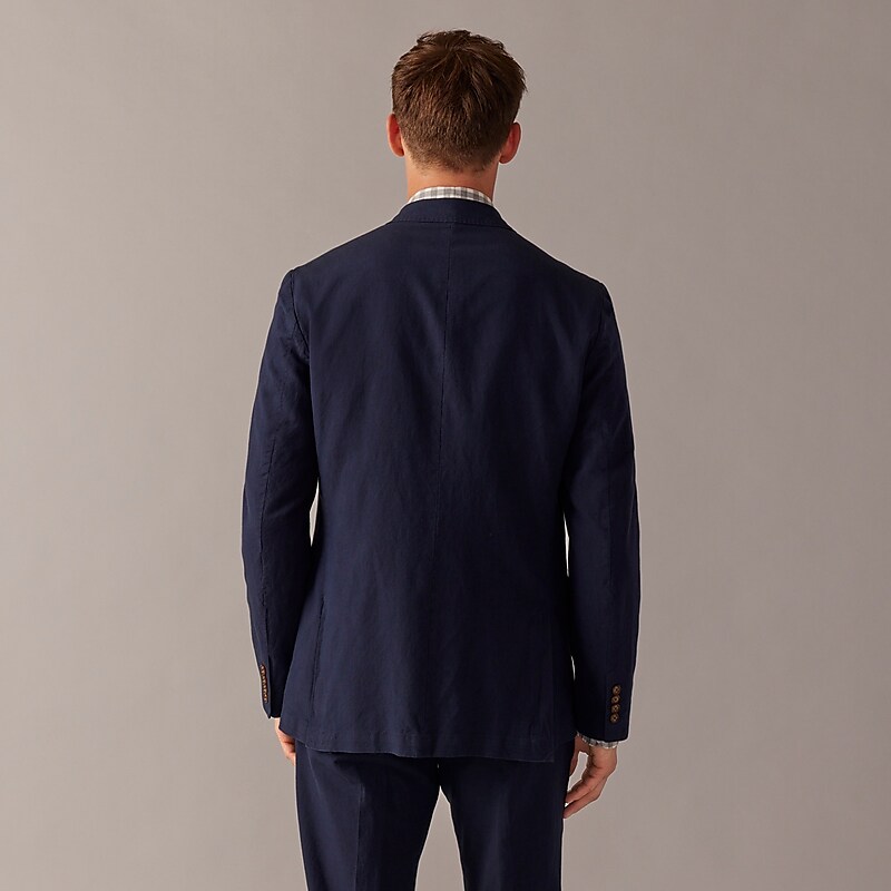 Men's J.Crew Ludlow Slim-fit unstructured Suit Jacket Dark Navy USA PJFVXHE59