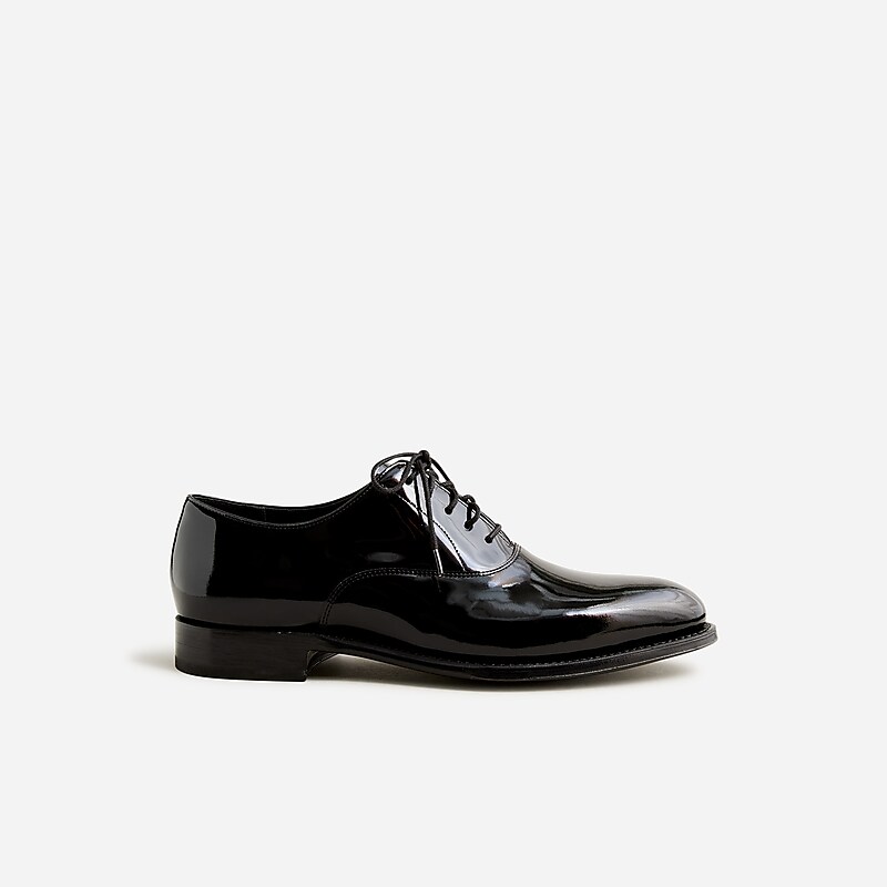 Men's J.Crew Ludlow tuxedo oxfords patent leather Dress Shoes Black Patent USA FSYWCOX97