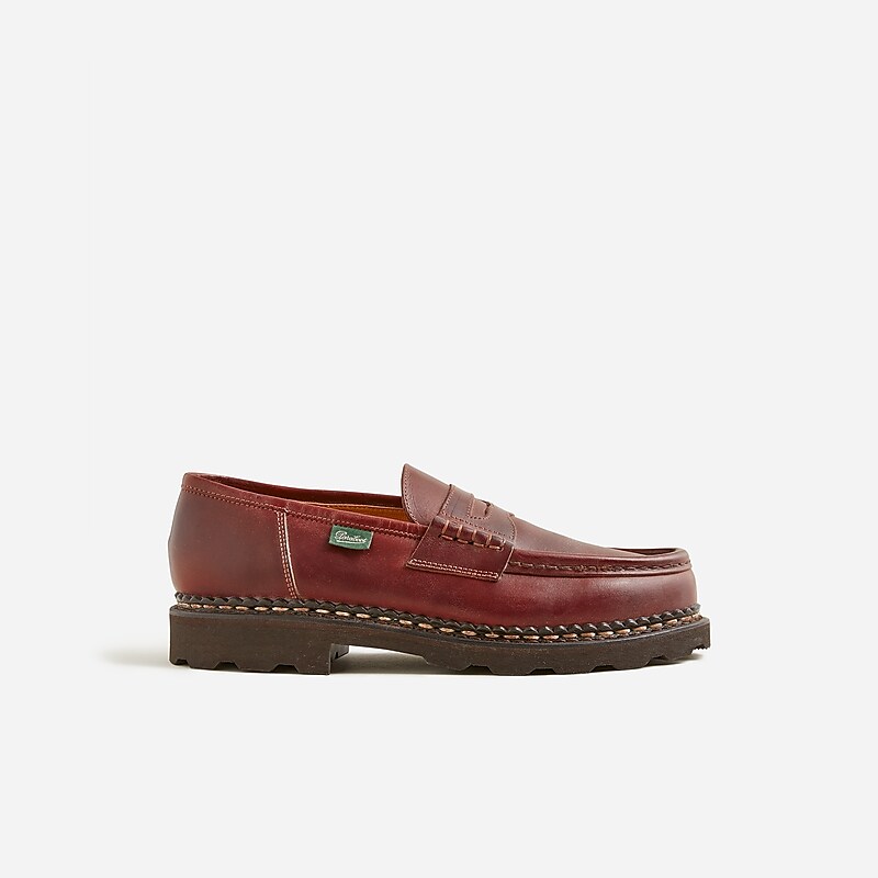 Men's J.Crew Paraboot Reims Loafers Lisse Marron USA SMFKCQU37