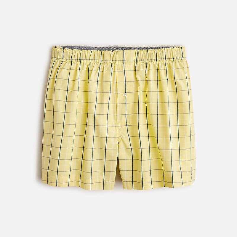 Men\'s J.Crew Patterned Boxers Dillon Pale Yellow Blue USA INVJFHO05