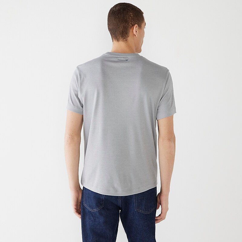 Men's J.Crew Performance with COOLMAX® technology T-shirts Hthr Grey USA GIZOTXH97