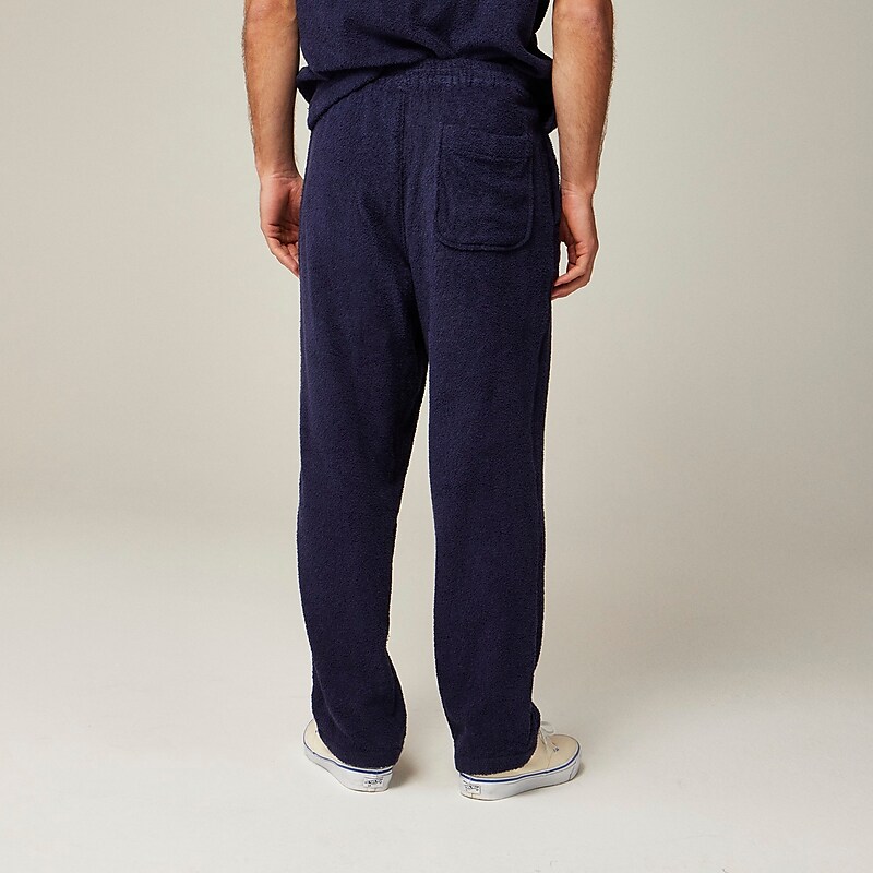 Men's J.Crew Pre-order Limited-edition USA Swimming® X J.Crew terry cloth Pants Deep Navy USA EYHAZXI68