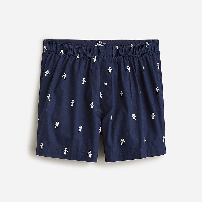 Men\'s J.Crew Printed Boxers Astronaut Critter Navy USA QUHZPRG98