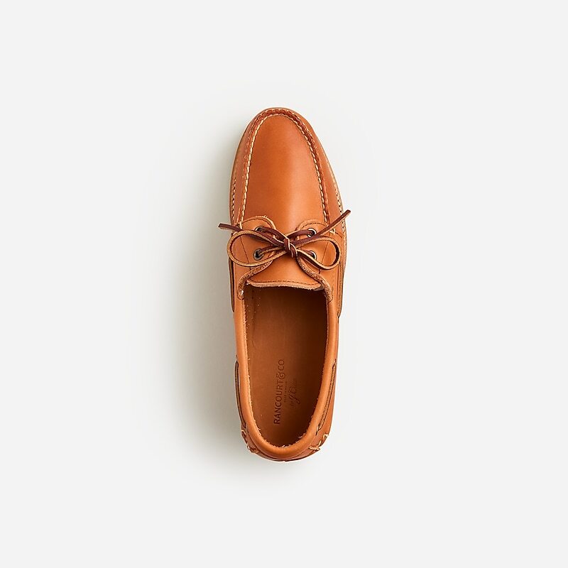 Men's J.Crew Rancourt & Co. X J.Crew Read with lug sole Boat Shoes Cognac Essex USA WVLOHKZ68