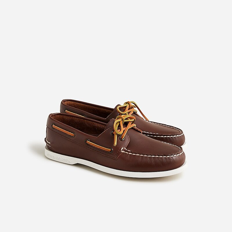 Men\'s J.Crew Sperry® X J.Crew Authentic Original two-eye Boat Shoes Crew Brown USA GZHVETP30