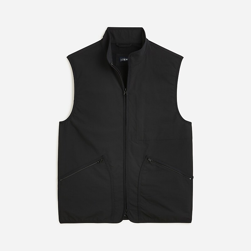 Men\'s J.Crew Stretch tech Vest Black USA IDARYKC79