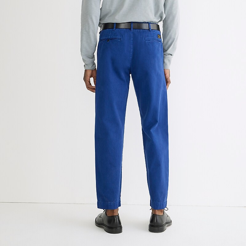 Men's J.Crew Wallace & Barnes selvedge officer chino Pants French Worker Blue USA UXZYMJI97