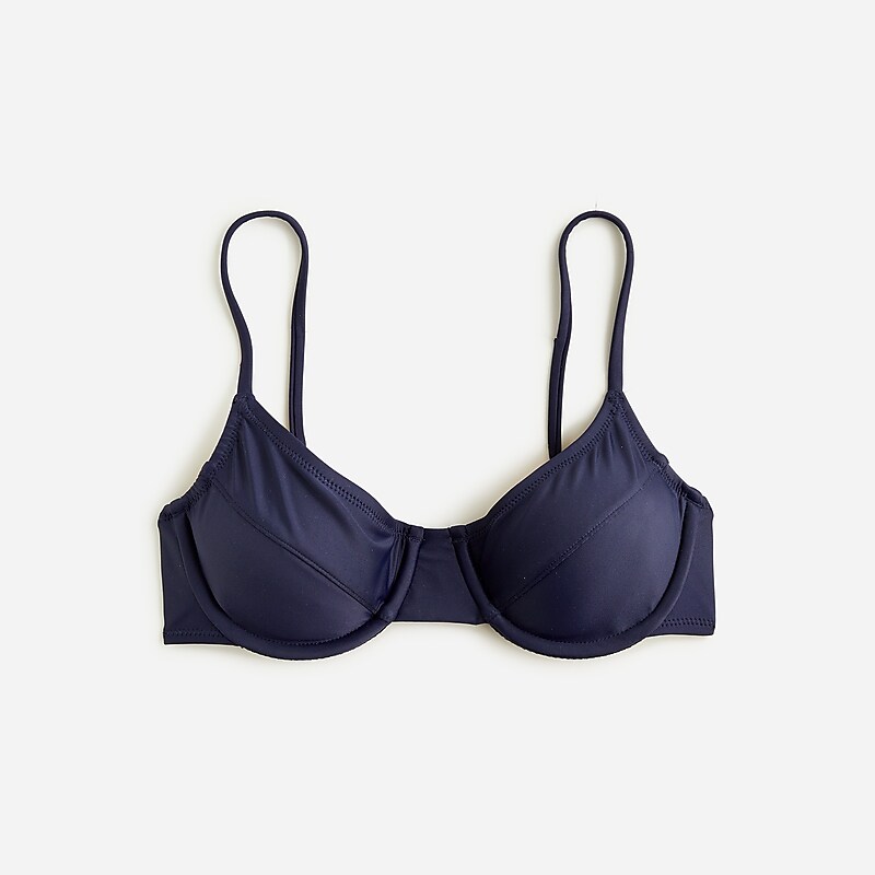 Women\'s J.Crew 1993 underwire Bikini Top Navy USA YBCNKER23