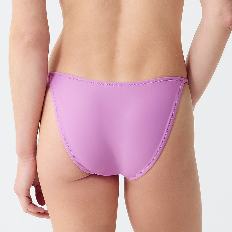 Women's J.Crew 90s no-tie string Bikini Bottom Early Purple USA GTKDUAV52