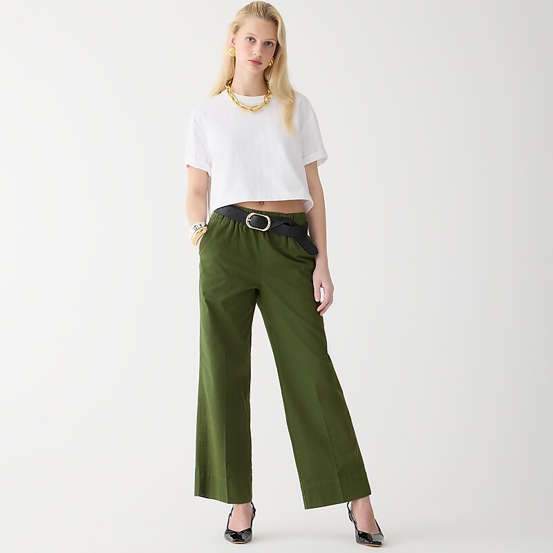 Women\'s J.Crew Astrid chino Pants Utility Green USA BUKOLCI93