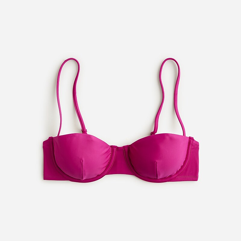 Women\'s J.Crew Balconette underwire Bikini Top Magenta Orchid USA MYBCKJE65