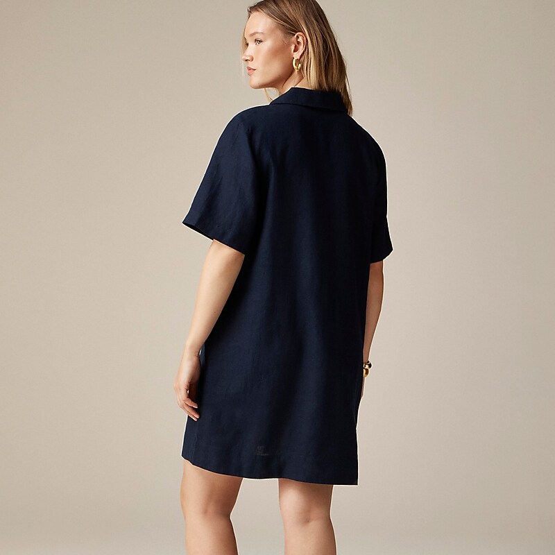 Women's J.Crew Bungalow popover Dress Navy USA XSUTKAF72