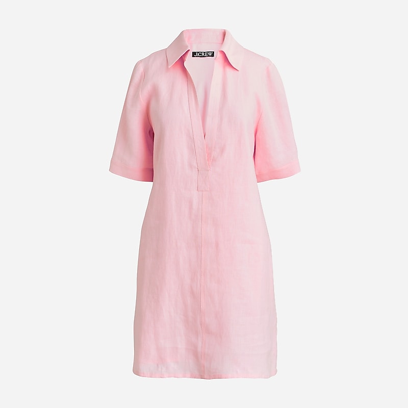 Women\'s J.Crew Bungalow popover Dress Pink USA YMDQUKH07