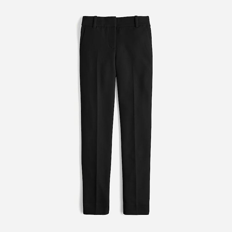 Women\'s J.Crew Cameron slim cropped pant Pants Black USA ZLRBEFO75