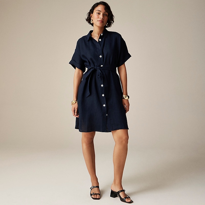 Women\'s J.Crew Capitaine Shirtdress Navy USA VDUNYRW67