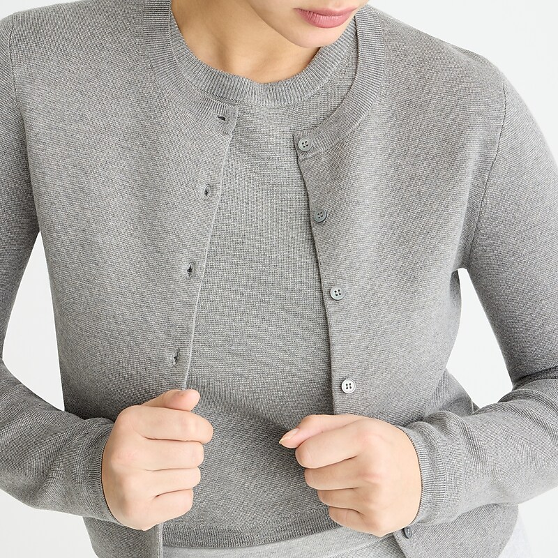 Women's J.Crew Cardigan Sweaters Hthr Graphite USA YKRGJXP23