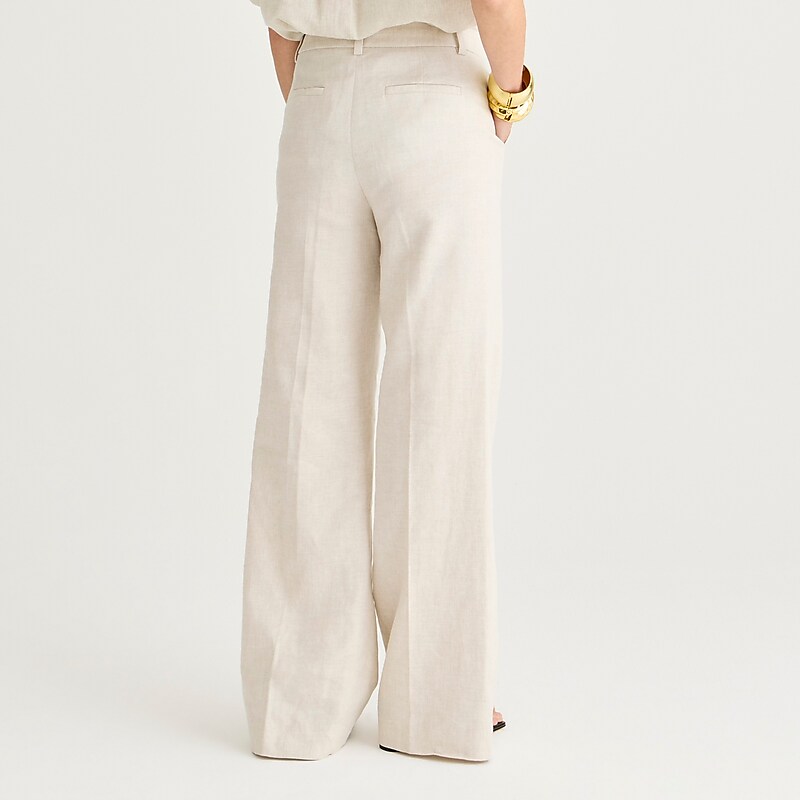 Women's J.Crew Carolina flare Pants Flax Ivory USA EDULVHR47