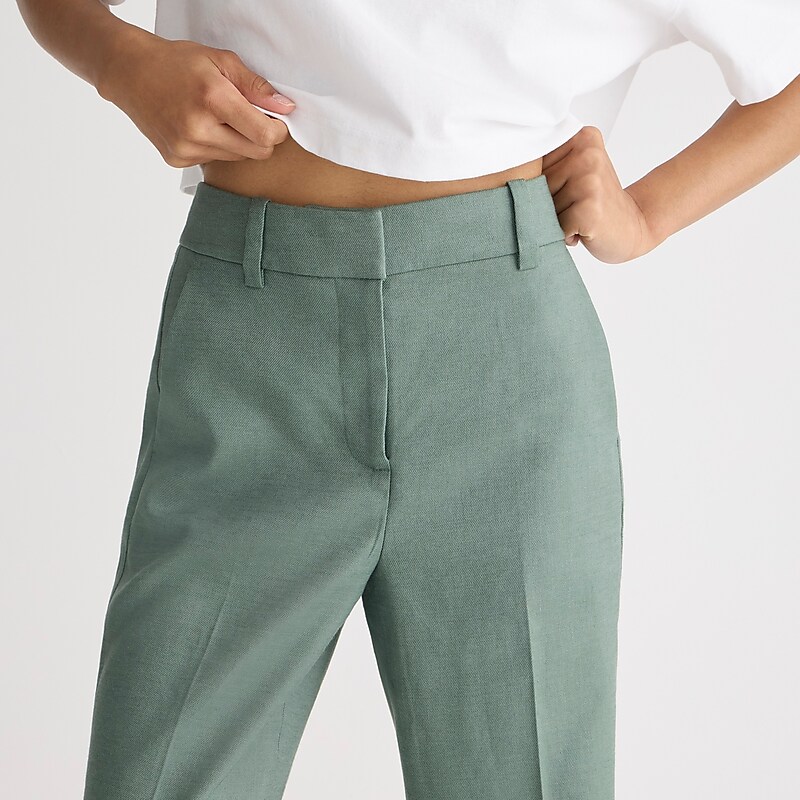 Women's J.Crew Carolina flare Pants Green USA SICNAUL97