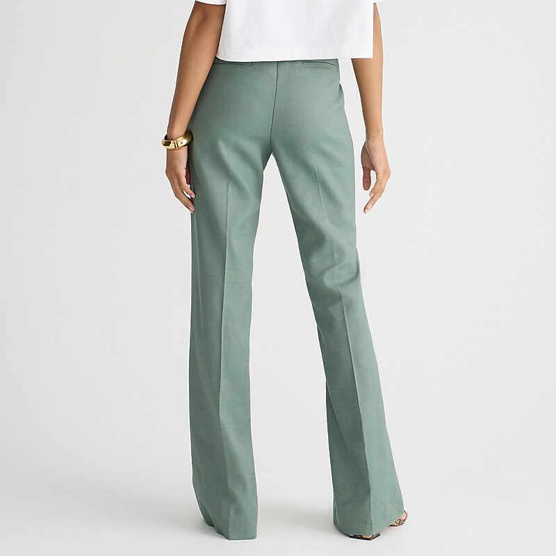 Women's J.Crew Carolina flare Pants Green USA SICNAUL97